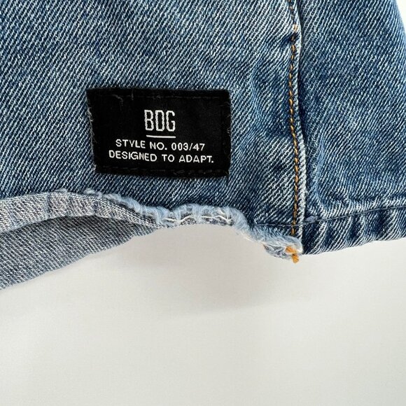 Urban Outfitters BDG Pull-On Denim Boxer‎ Short Size M High Rise Elastic Waist - Picture 3 of 12